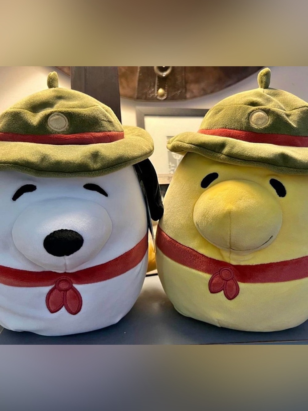 Squishmallow Plush Peanuts 10" Snoopy & Woodstock in Beagle Scout Attire